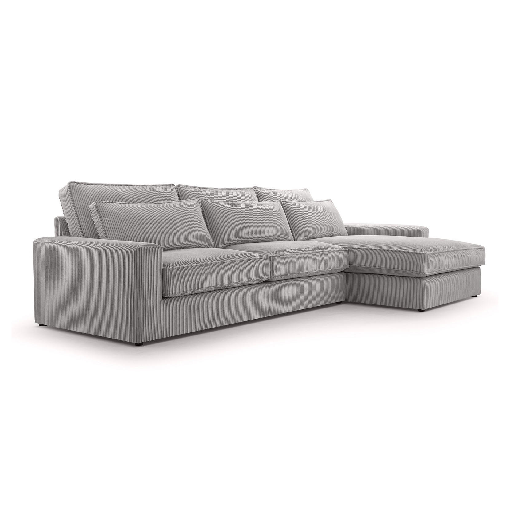 ECKSOFA 4 Sitzer Medan Mini, Grau - Grau, Textil (276/176cm) - Fedve
