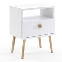 NACHTTISCH Weiß Matt Boho - Weiß, Holzwerkstoff (44/55.5/31cm) - Sepro Meble