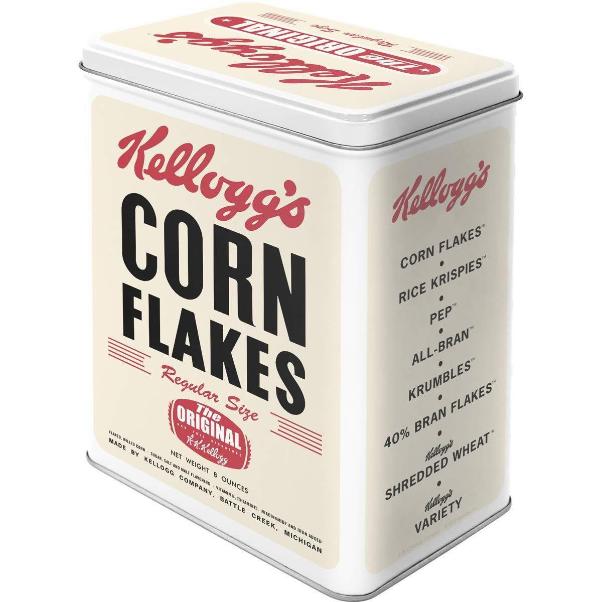 VORRATSDOSE L Kellogg's Kellogg's Corn Flakes Retro Package - Multicolor, Metall (14/20/10cm) - Nostalgic-Art