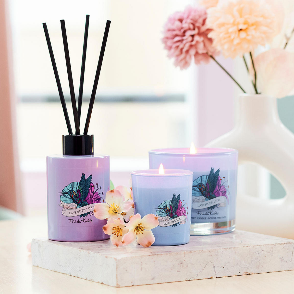 FRIDA Kahlo Duftkerze - Goldfarben, Glas/Naturmaterialen (8cm)