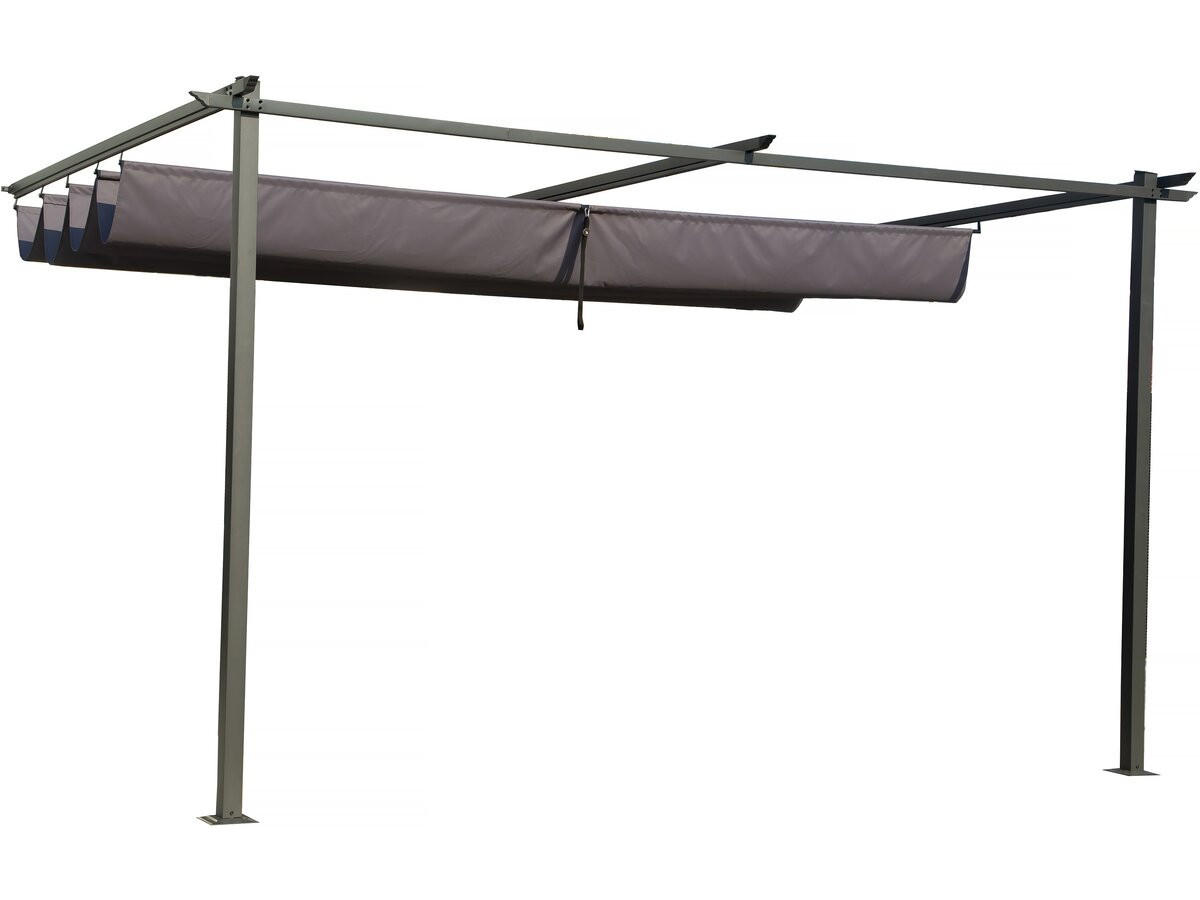 PERGOLA Anbau Metall Anthrazit - Anthrazit, Metall (395/231/290cm) - Habitat Garten
