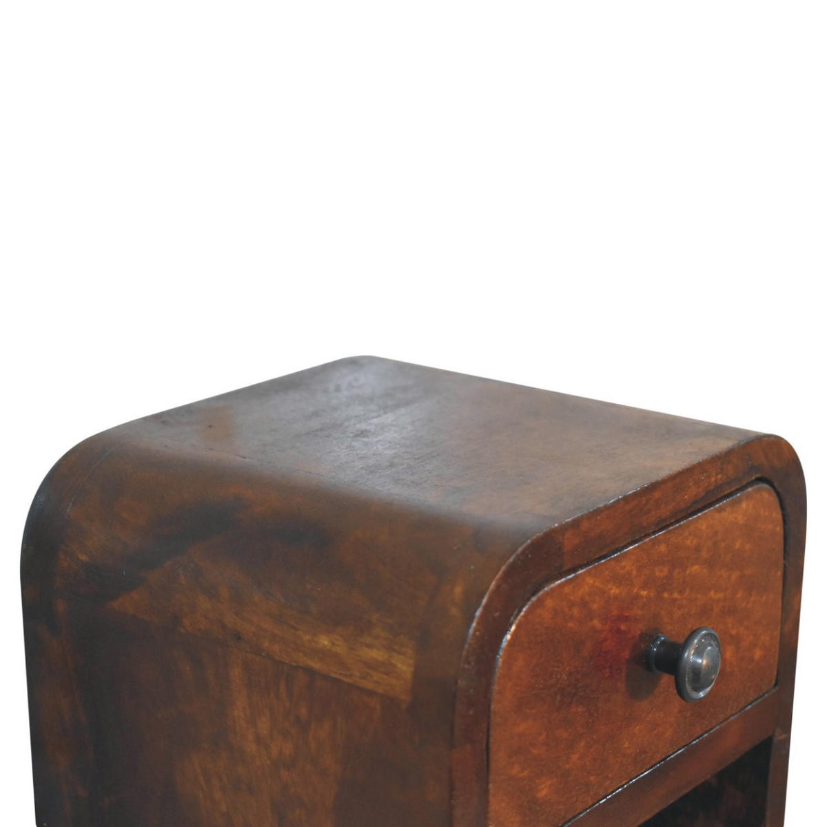 NACHTTISCH Petite - Kastanienfarben/Messingfarben, Holz/Metall (20/20/17cm) - Artisan Furniture