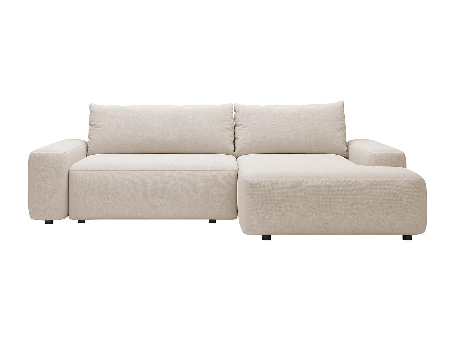 SCHLAFSOFA - 4 Personen - Stoff - Beige - - Beige, Textil (264/87/162cm) - Vente-Unique
