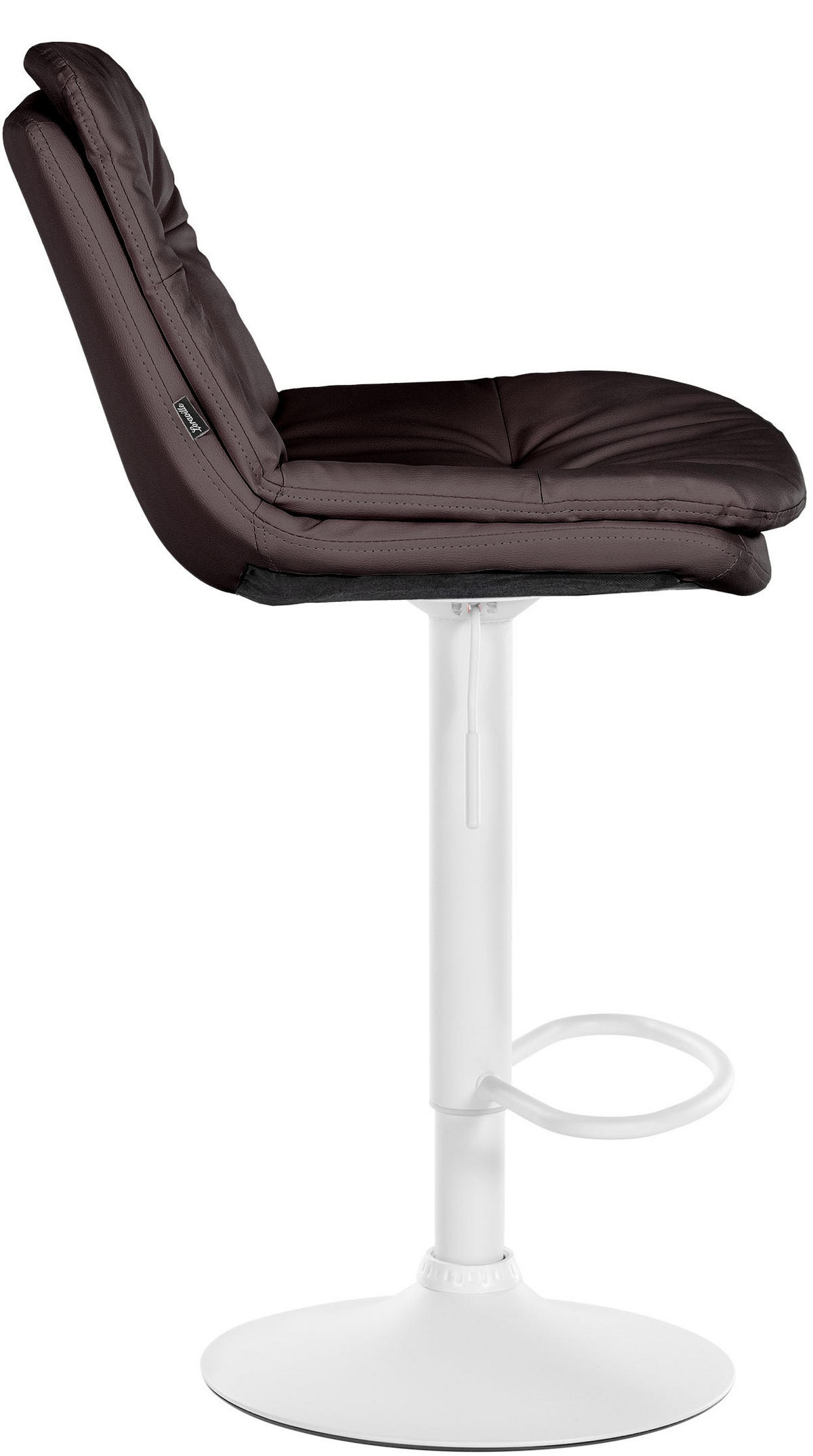 BARHOCKER Lederlook braun - Schwarz/Braun, Textil (46/92/54cm) - CLP