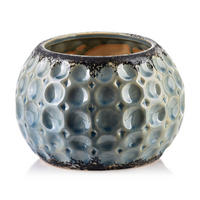BLUMENTOPF Divine Blau Grau 20/20/13 cm Keramik - Blaugrau, Keramik (20/13cm) - Mondex
