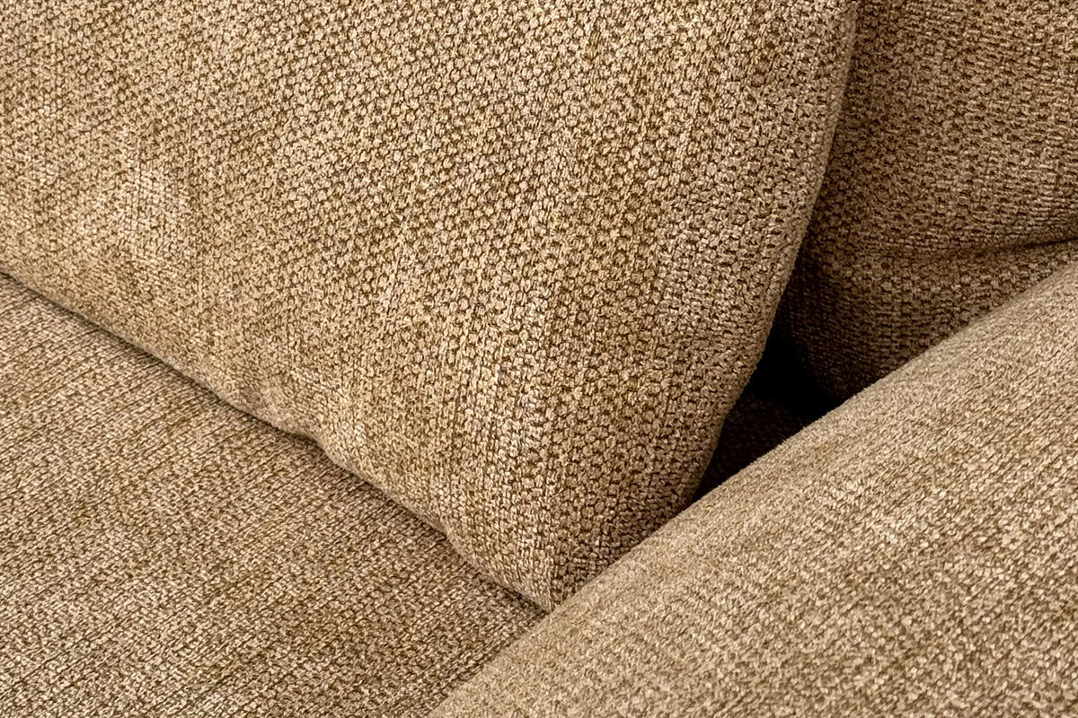 SOFA HOLLY Gelb Flachgewebe - Gelb/Braun, Textil/Metall (176/90/92cm) - KAWOLA
