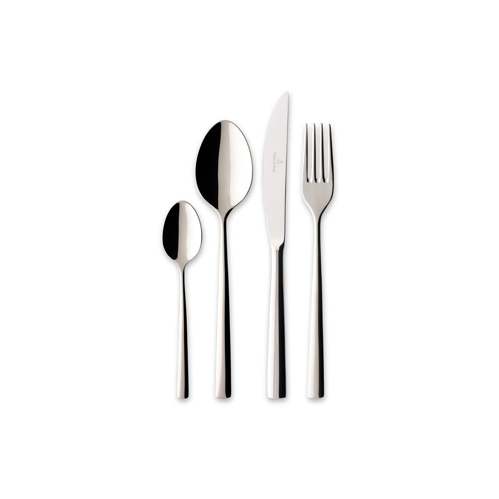 TAFELBESTECK Piemont silber 4er Set - Silberfarben, Metall - Villeroy & Boch