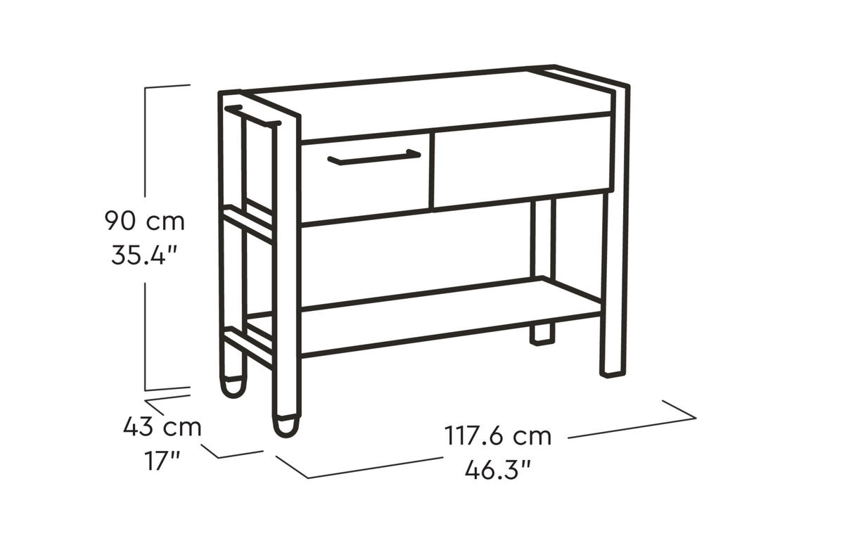 PARTYTISCH - Walnussfarben, Kunststoff (112/43/90cm) - Keter