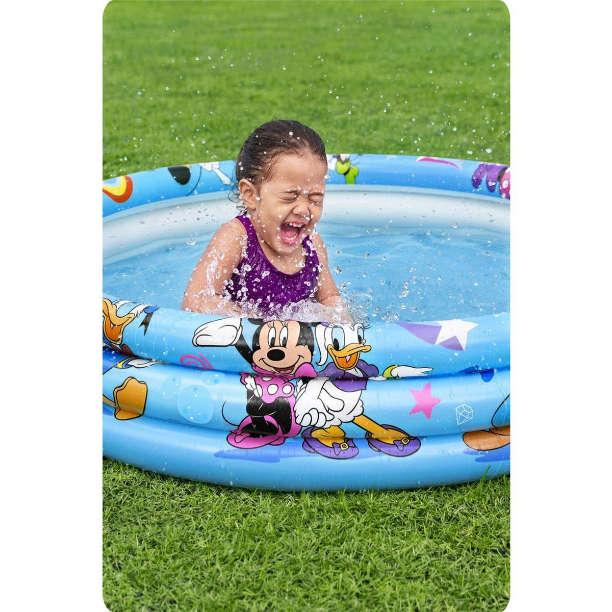 AUFBLASBARER POOL Mickey und Freunde 122 x 25 cm - 91007 - Blau, Textil (122/25cm)