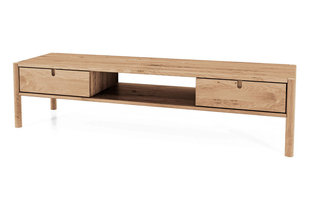 TV-SCHRANK INA Wildeiche - Eiche Bianco, Holz (160/39/46cm) - byoak