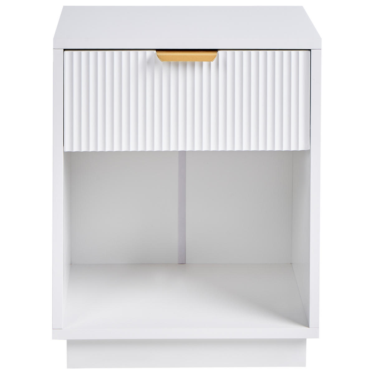 NACHTTISCH Weiß Summerville - Weiß, Holzwerkstoff (40/50/30cm) - Beliani