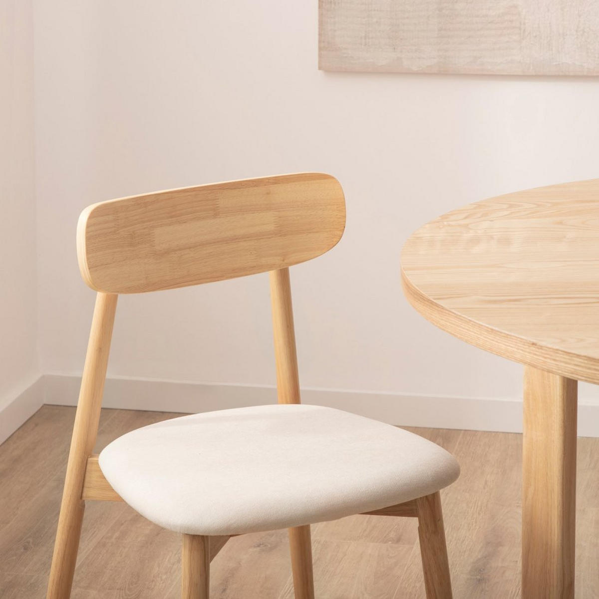 ESSZIMMERSTUHL Leyre Natürlich 46 cm x 83 cm - Naturfarben, Textil (46/83/55cm) - Klast Home