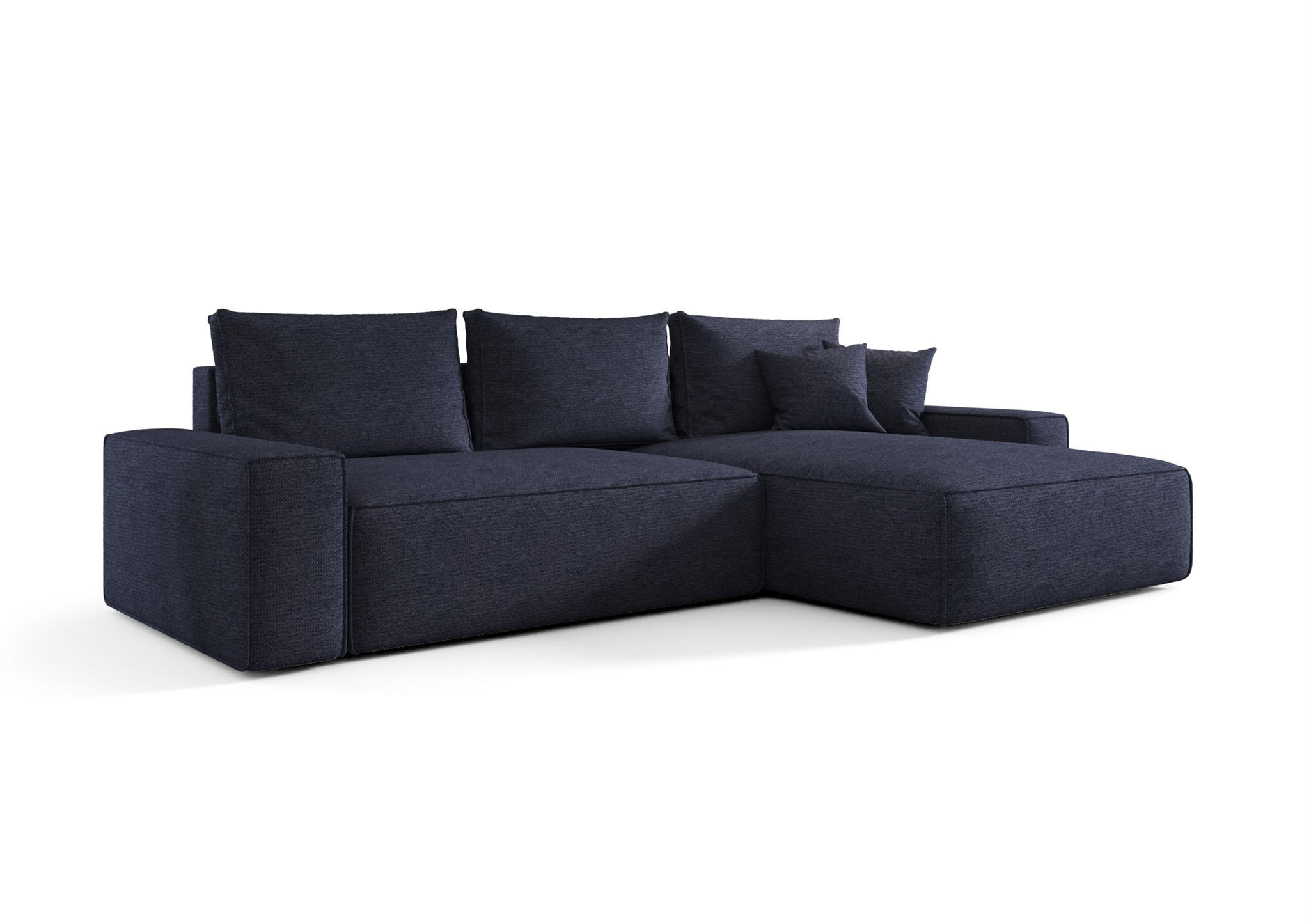ECKSOFA Walken Mit Schlaffunktion - Dunkelblau, Holzwerkstoff/Textil (280/185cm) - Fun Möbel