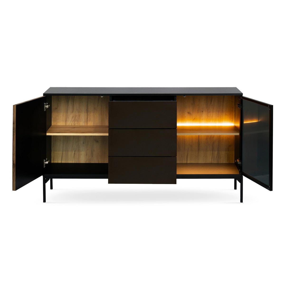 KOMMODE Lampy Kaschmir - Hellgrau, Holzwerkstoff (154/83/39cm) - Pillovely