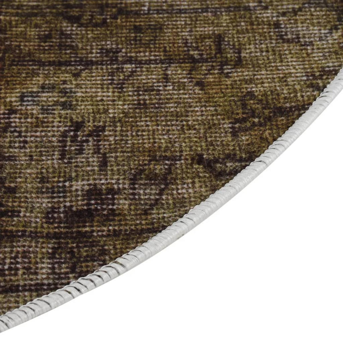 TEPPICH Waschbar Rund 200 cm aus Polyester Mehrfarbig Rutschfest - Multicolor, Textil (200/200cm) - vidaXL