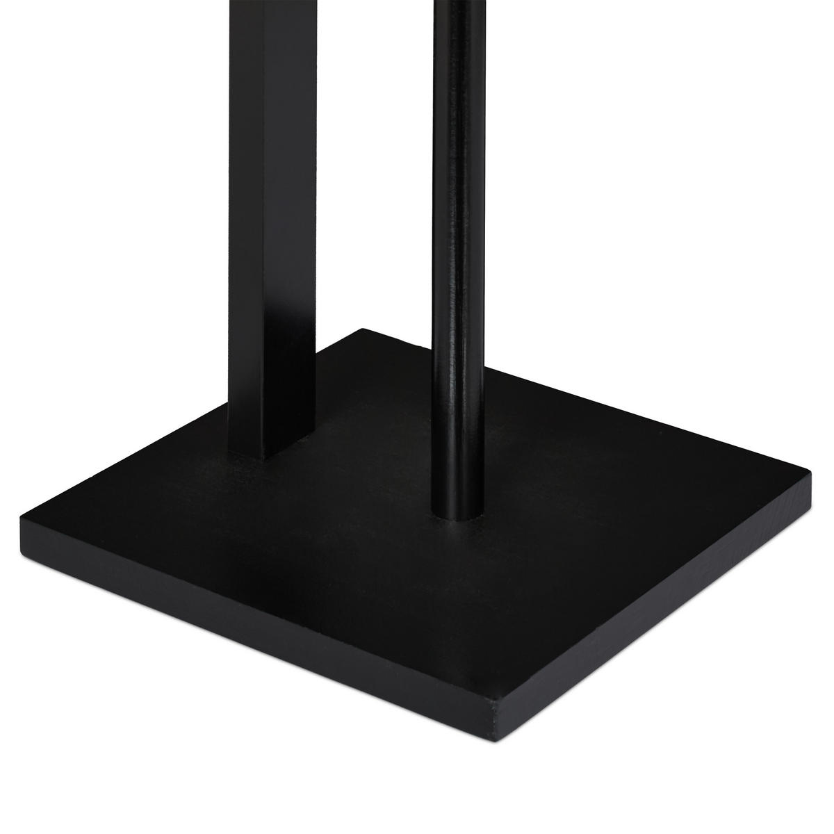 TOILETTENPAPIERHALTER - Schwarz, Holz/Holzwerkstoff (19/71/19cm) - Relaxdays