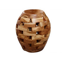 BEISTELLTISCH Teak Wurzel 30x30x47 UNIKA #152 - Naturfarben, Holz (30/30/47cm) - Massivmoebel24