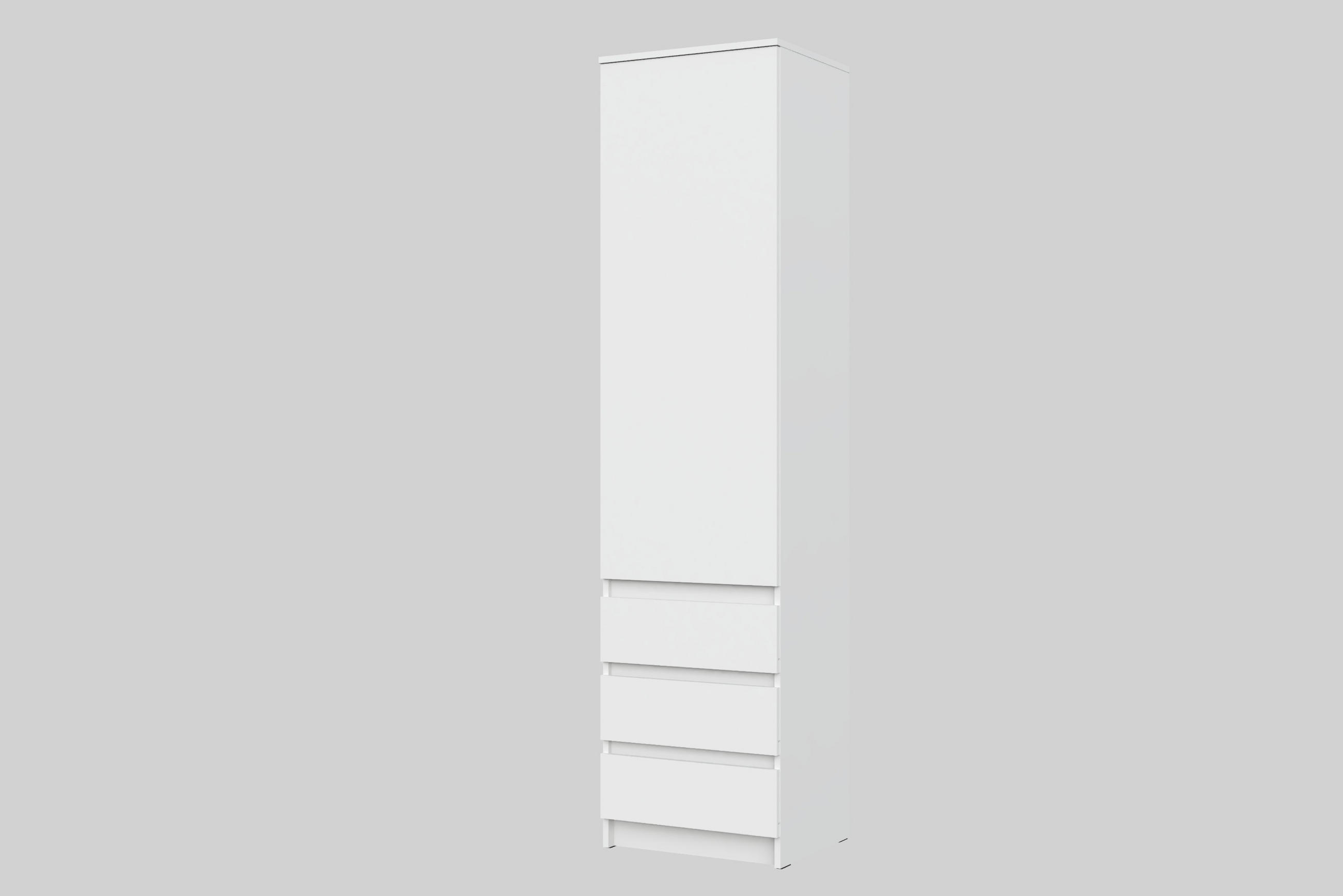 KLEIDERSCHRANK Weiß 50/203/43 - Weiß, Holzwerkstoff (50/203/43cm) - RAUMHIRSCH FURNITURE