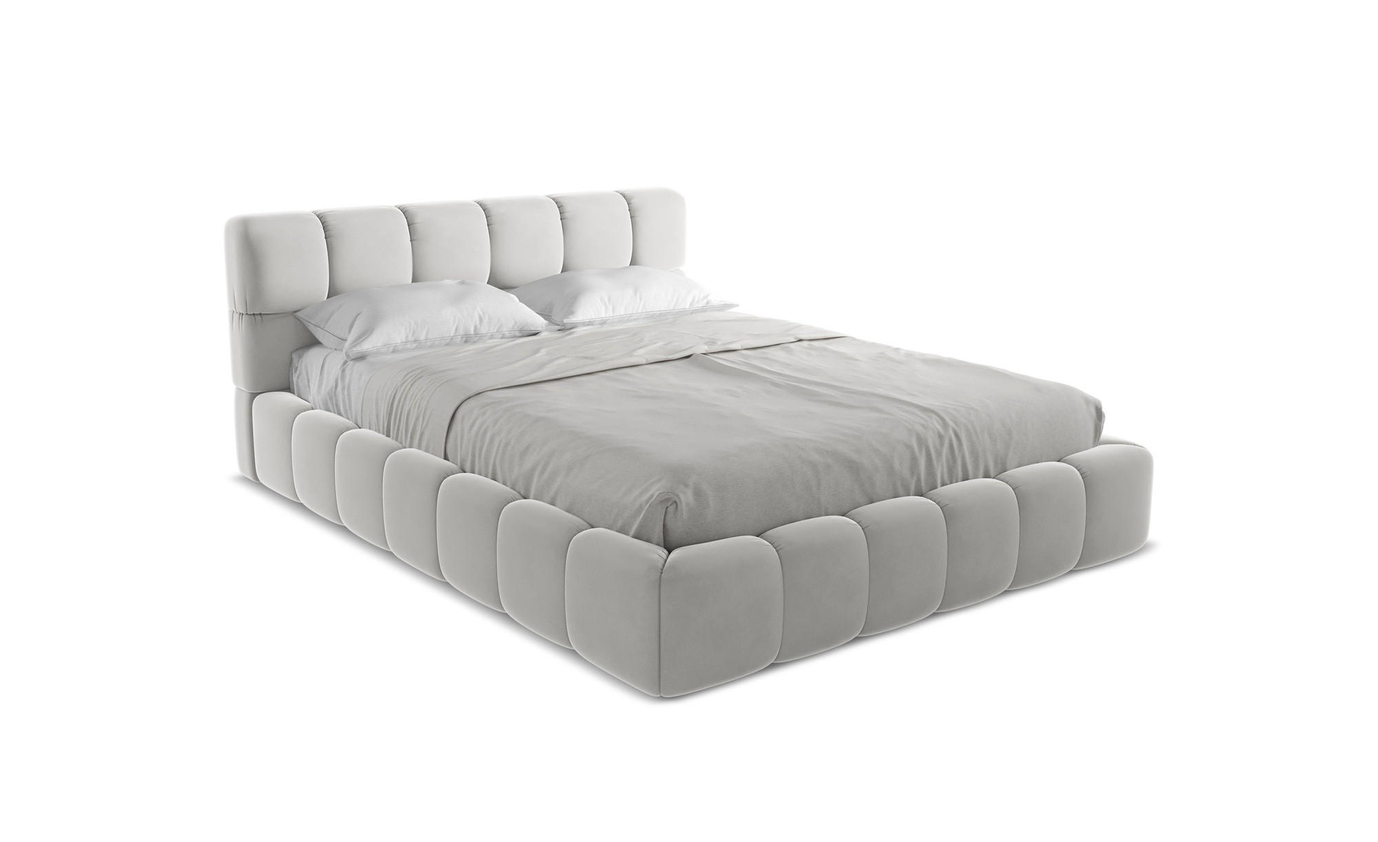 POLSTERBETT mit Bettkasten und Lattenrost 180x228 Grau - Silberfarben/Schwarz, Kunststoff/Textil (160/200cm) - Makamii