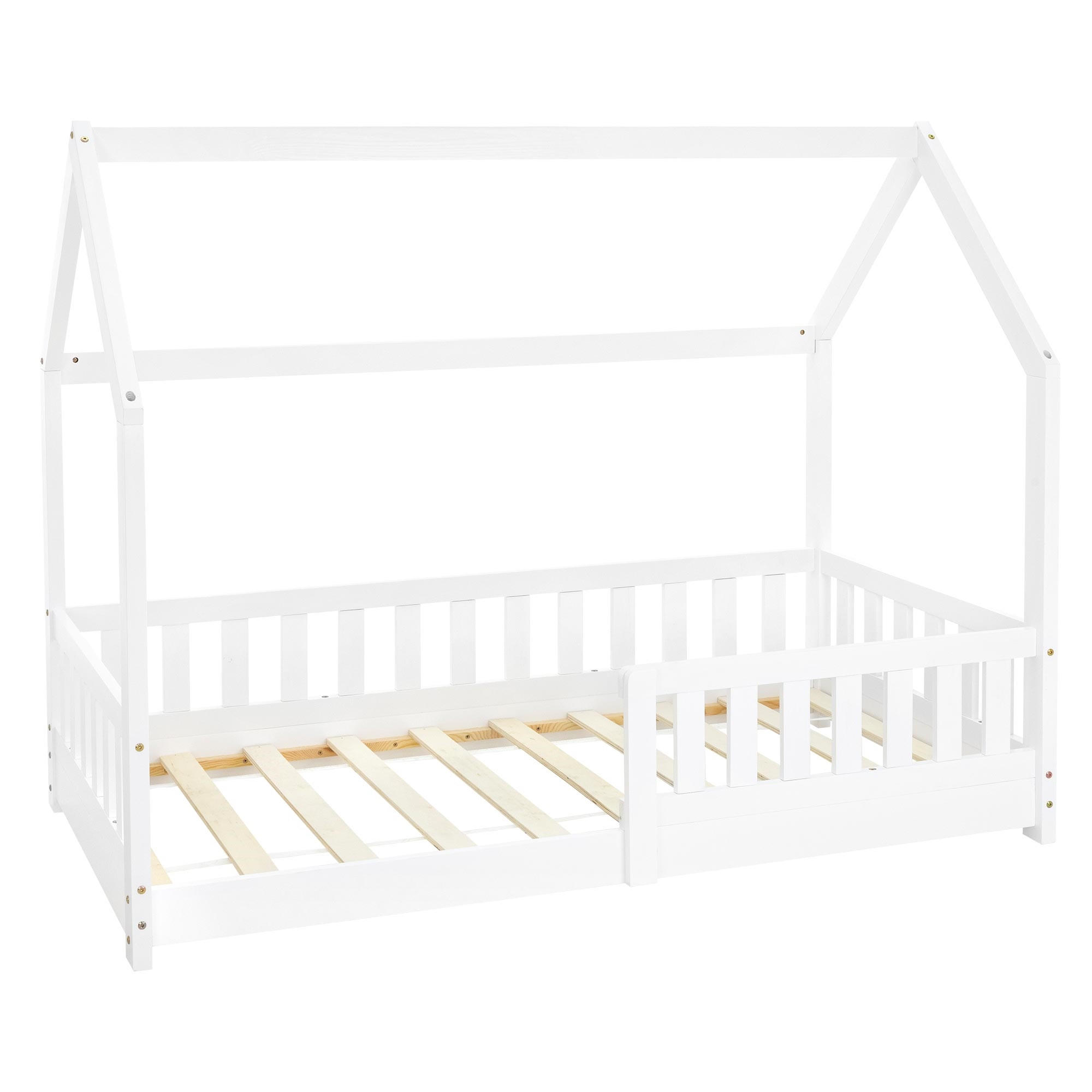 KINDERBETT mit Dach 80x160 cm Weiß - Weiß, Holz (80/160cm) - ML-DESIGN