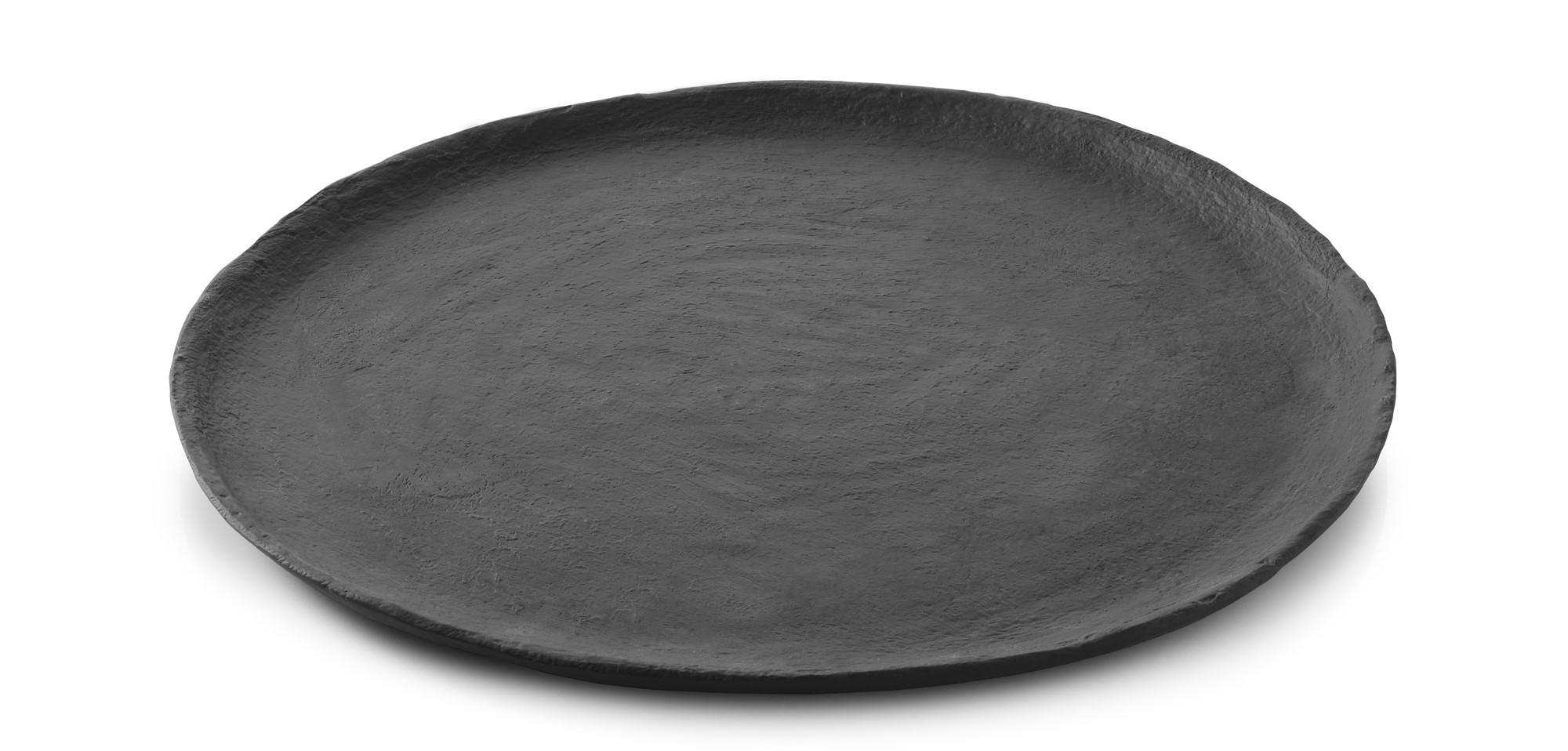 TELLER FLACH YLI 28,5 CM Matt schiefer style - Schieferfarben, Keramik (28.5cm) - Revol Porcelaine France