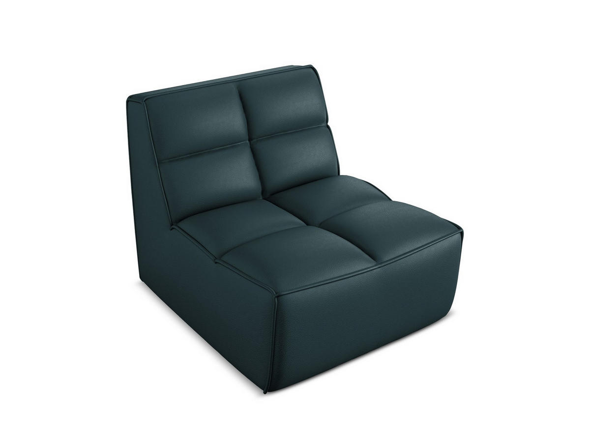 SESSEL Kunstleder Blau - Blau/Petrol, Leder/Kunststoff (80/75/93cm) - Makamii