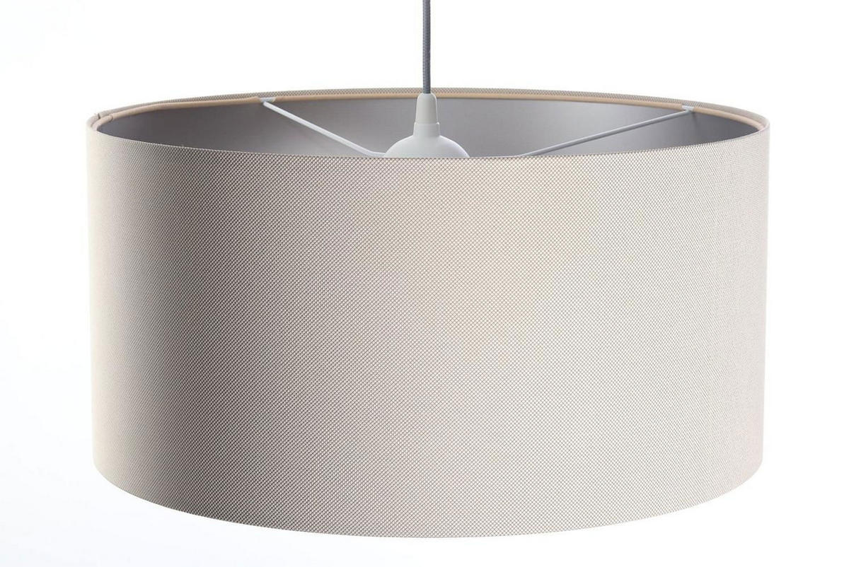 HÄNGELEUCHTE Silber 50/25 cm - Beige/Silberfarben, Kunststoff (50/0.8/25cm) - ONZENO