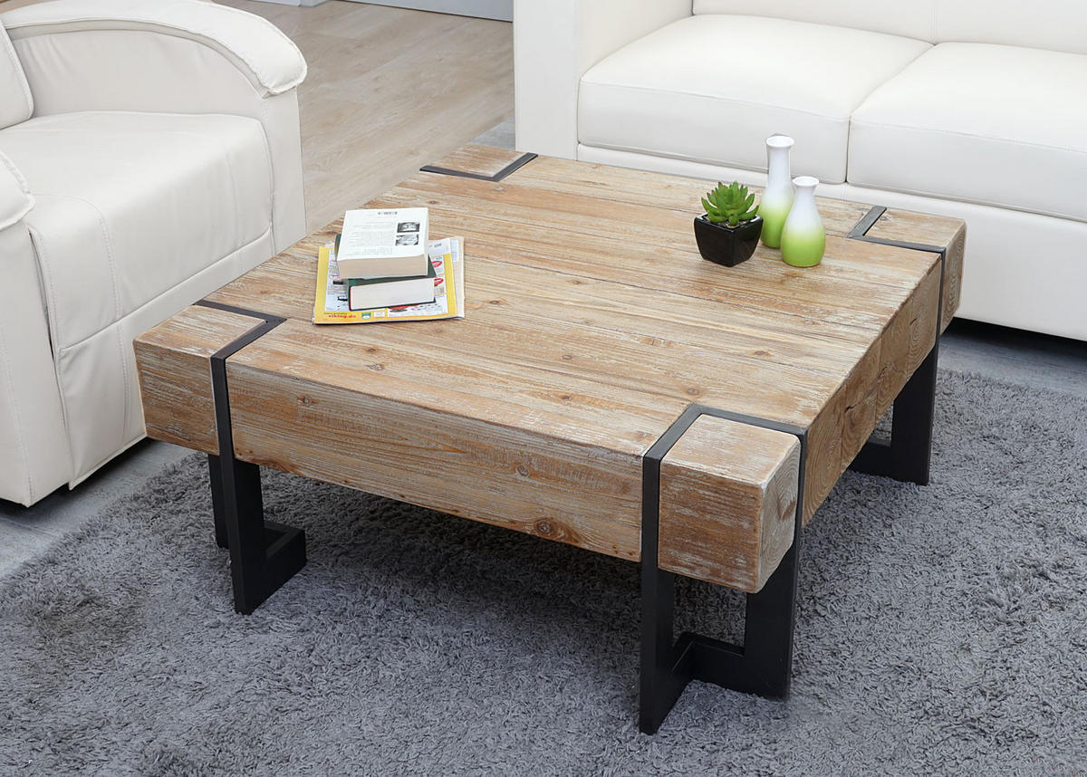 COUCHTISCH quadrat Braun - Braun, Holz (90/90/40cm) - MCW