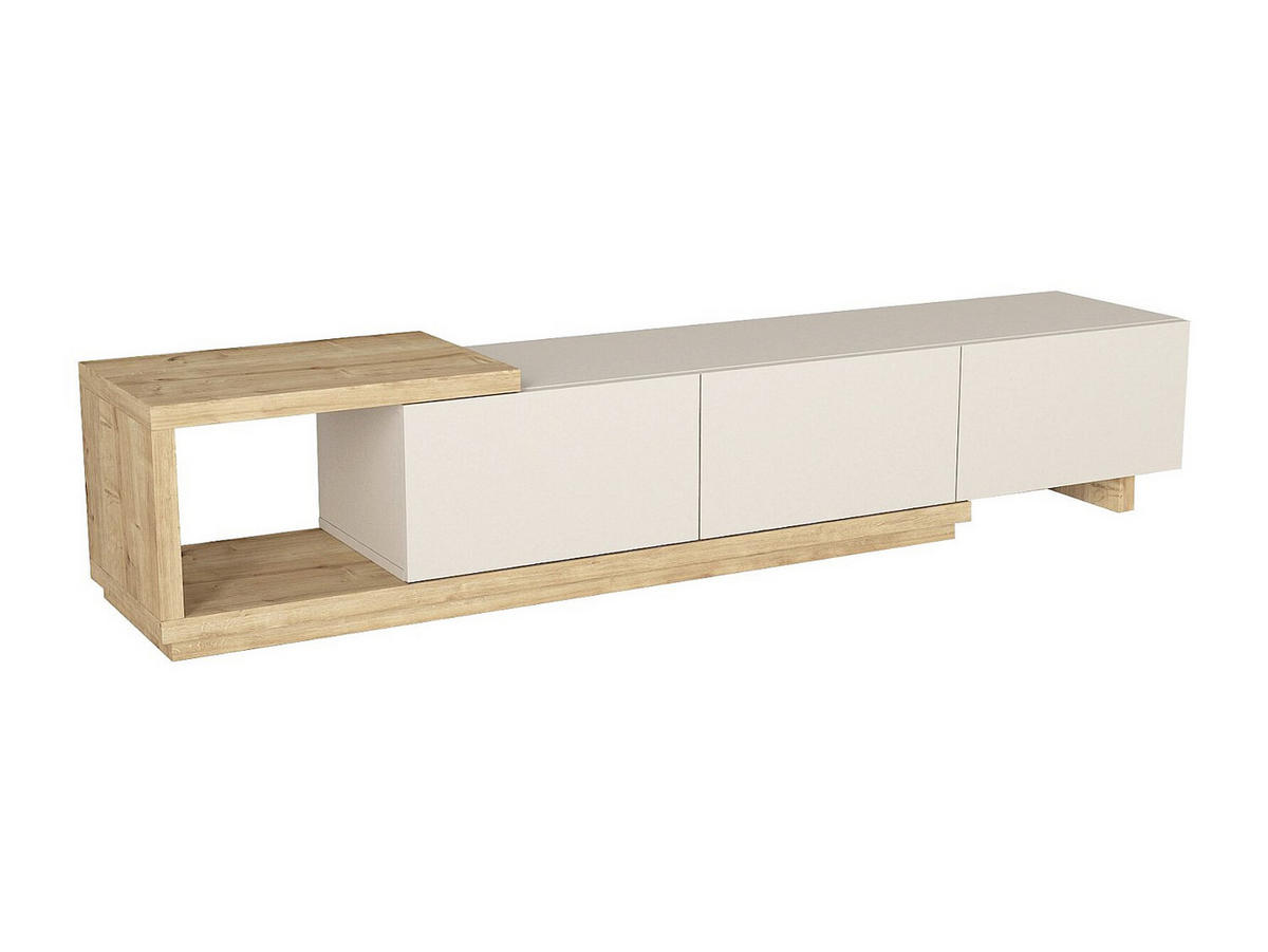 TV-BOARD - 200 cm x 40 cm - holz - beige, naturfarben hell Dukian - Beige/Naturfarben, Holz (200/40/40cm) - Vente-Unique