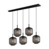 HÄNGELEUCHTE Velo 5-flammig Rauch Ø 20cm - Anthrazit/Schwarz, Glas (20/20/20cm) - s.luce