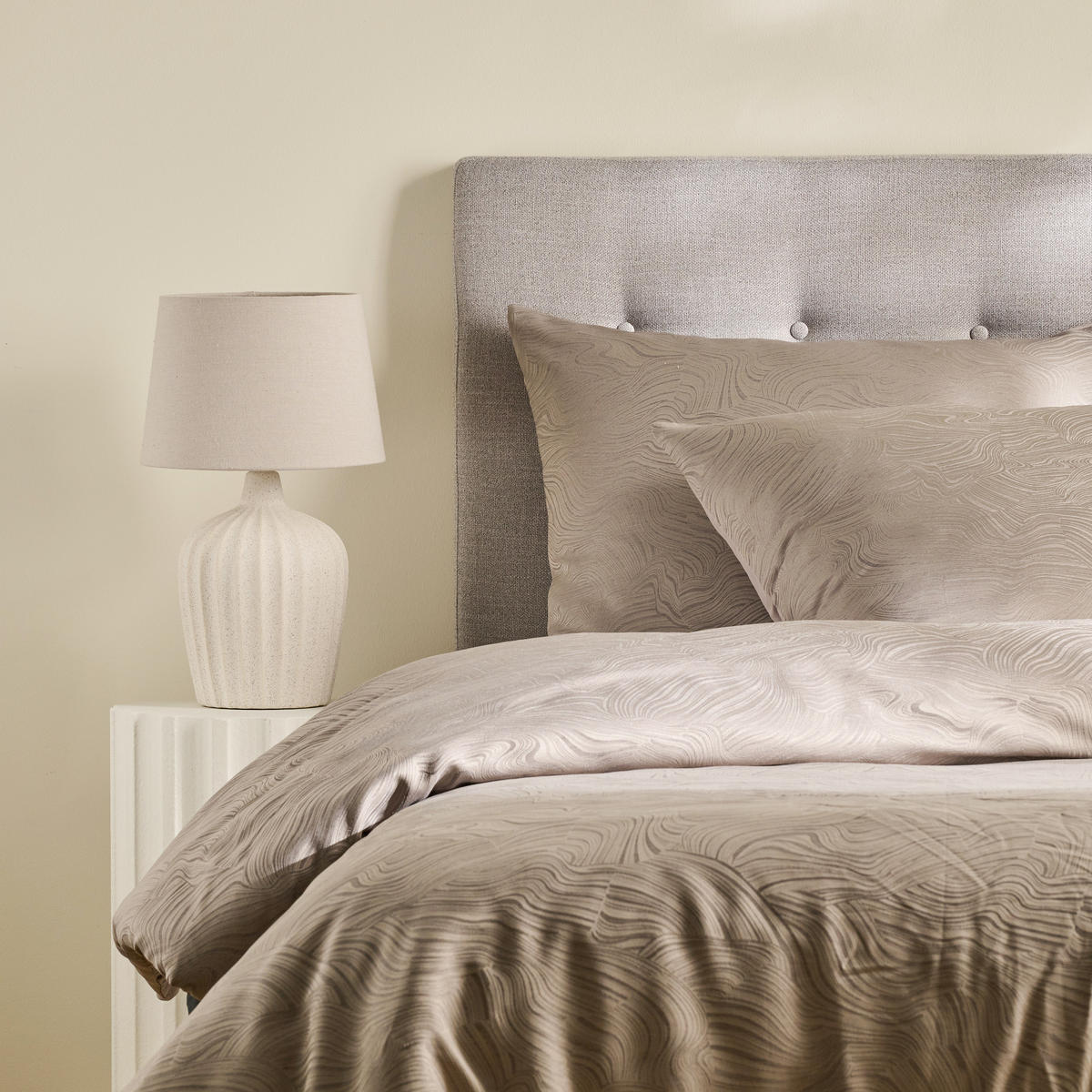 BETTWÄSCHE Linno - Beige, Textil (200/220cm) - home&you