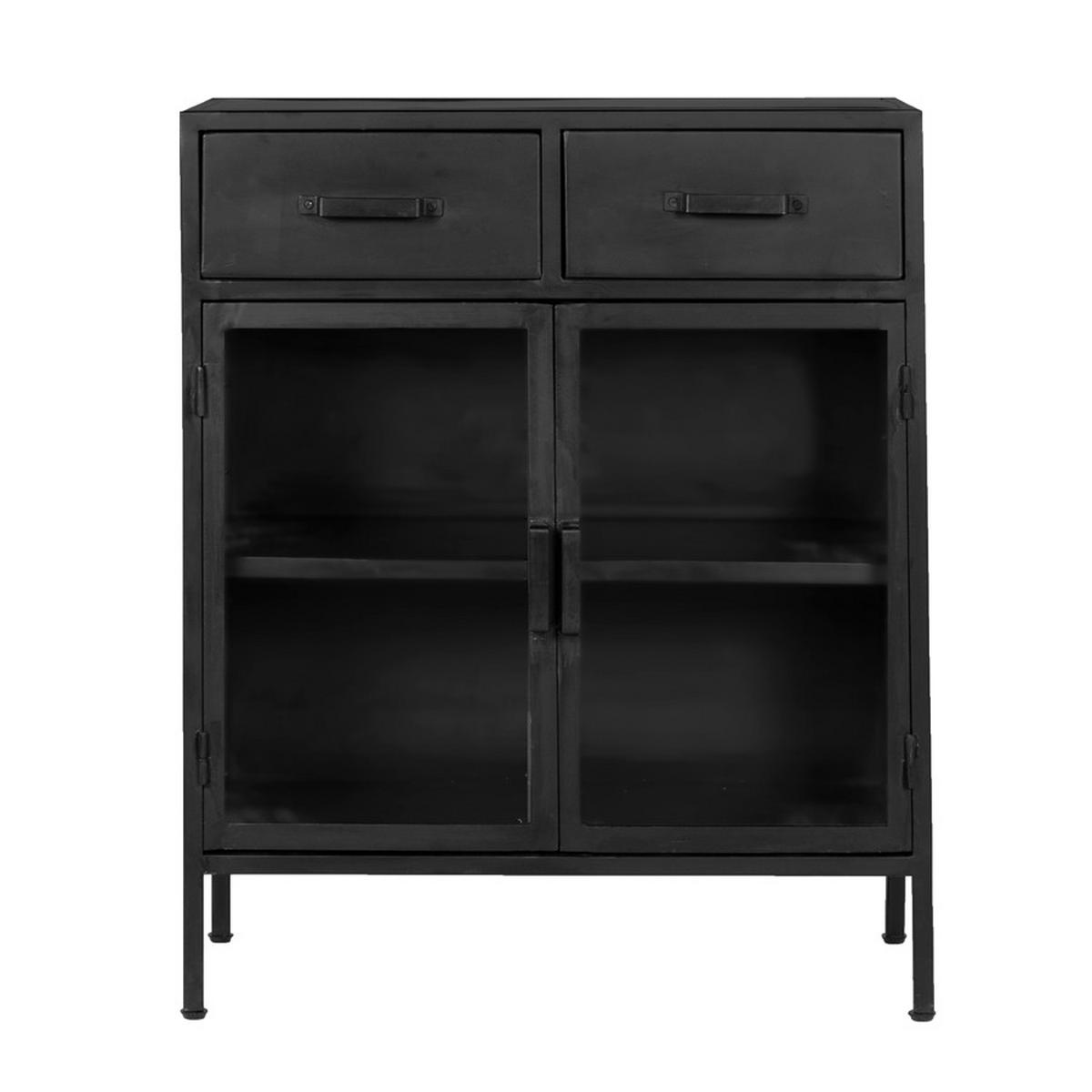 KONSOLENTISCH aus Metall 75x35x90 cm, schwarz - Schwarz, Metall (35/75/90cm) - Giga Meubel