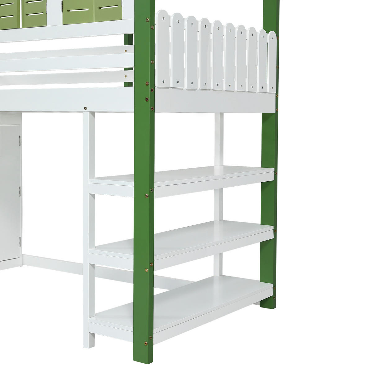 HOCHBETT 90/200 cm Weiß, Grün - Weiß/Grün, Holz/Holzwerkstoff - Raumix