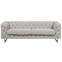 3-SITZER-SOFA Polyester Beige Vissland - Beige, Textil (215/71/87cm) - Beliani