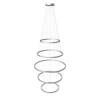 LED-HÄNGELAMPE 5er Ring Aluminium Ø 60 | 80 | 100 | 80 | 60cm - Alufarben, Metall (1.3/100/3.3cm) - s.luce