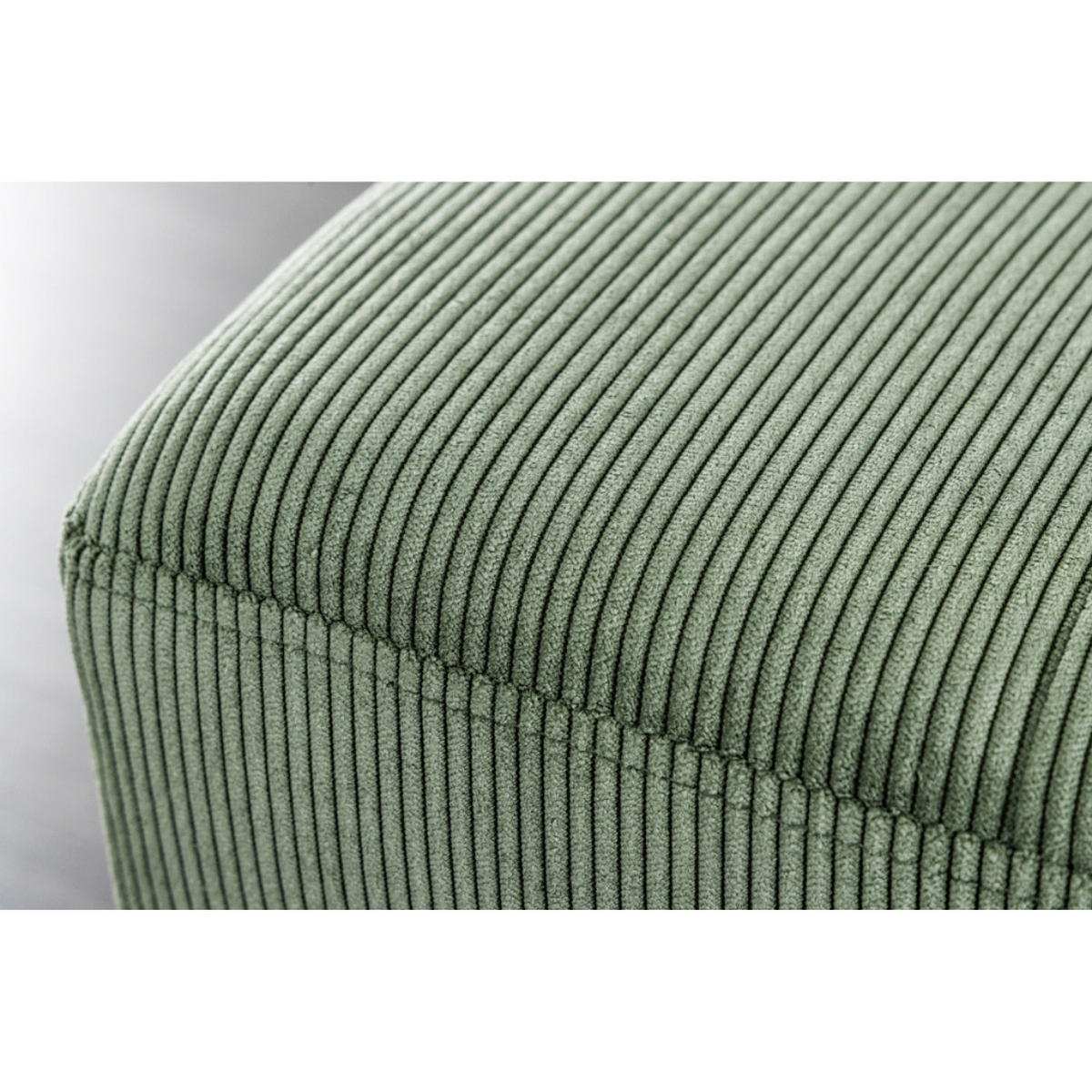 SITZBANK BOUTIQUE Cord Grün, Schwarze 100 cm - Grün, Textil/Metall (100/45/35cm) - riess-ambiente