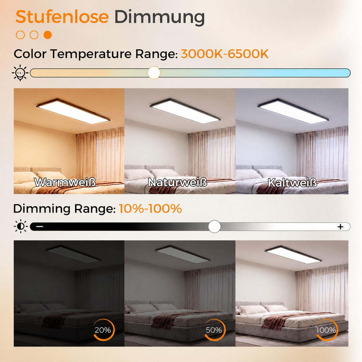 LED DECKENLEUCHTE Jorthal 100/25/5 cm - Schwarz, Kunststoff/Metall (100/25/5cm) - ZMH