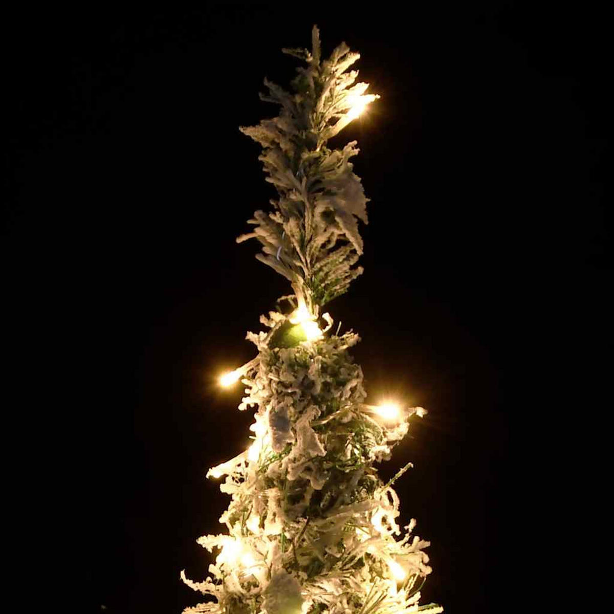 POP-UP-WEIHNACHTSBAUM Künstlich Beschneit 100 Leds 150 Cm - Weiß, Kunststoff (150cm) - vidaXL