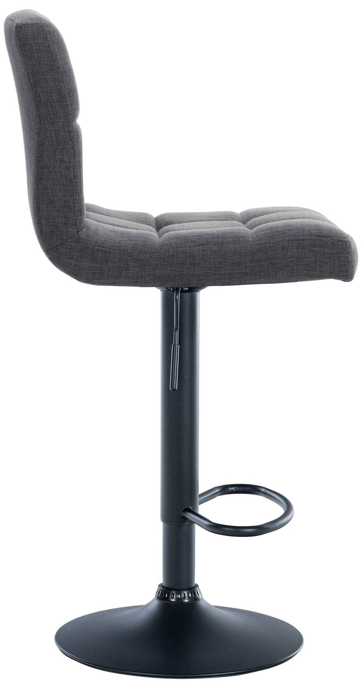 BARHOCKER 2er Set Stoff hellgrau - Hellgrau, Textil/Metall (46/94/47cm) - CLP