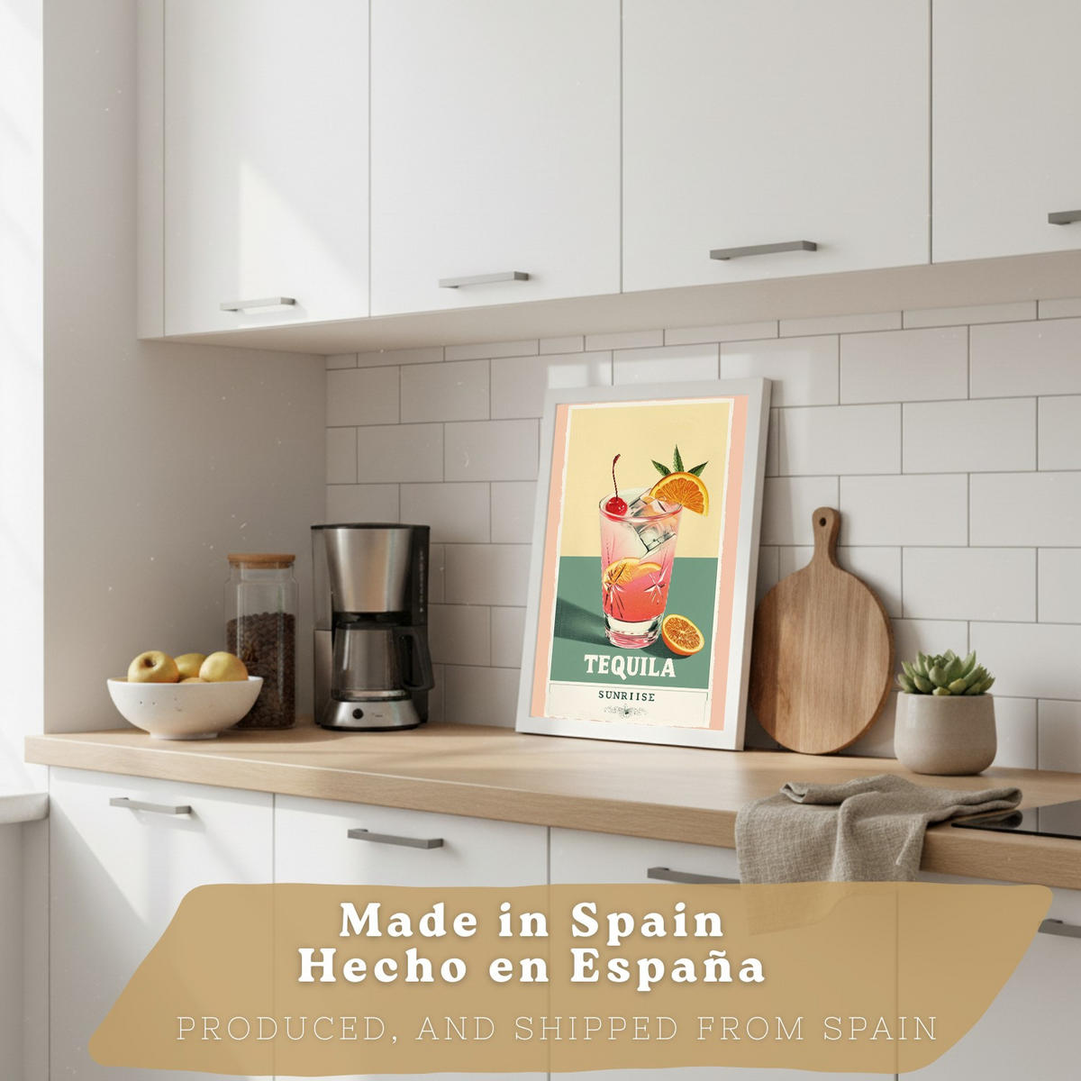 PLAKAT Sada 3 Koktejly A3 bez rámu - čirá, papír (29.7/1/42cm) - Nacnic