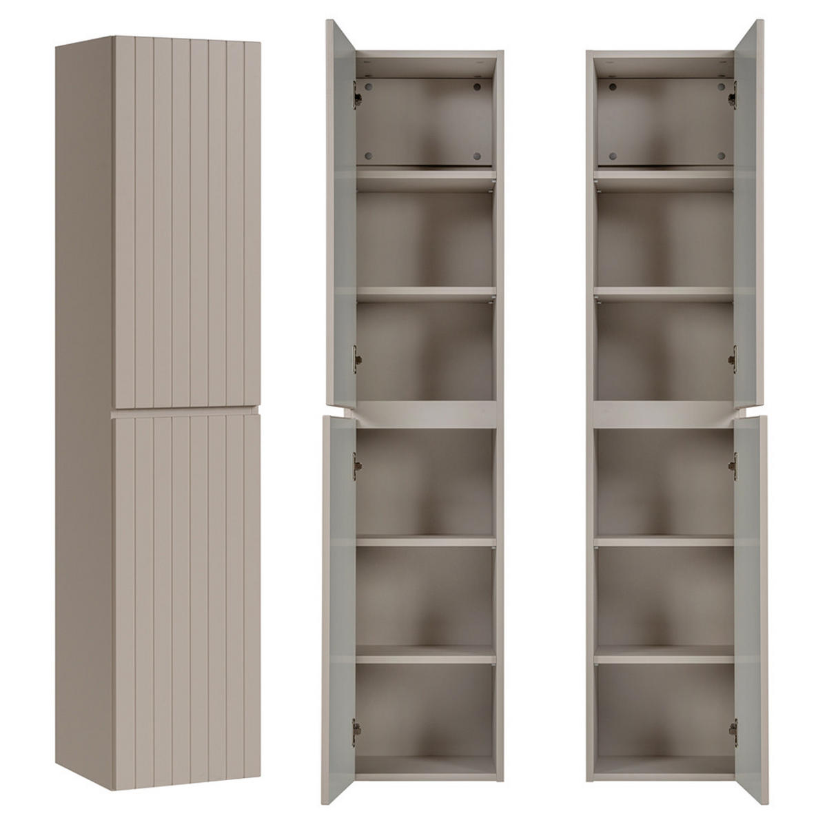 BADMÖBEL-SET 4-TLG. Iraklio-56 - Beige, Holzwerkstoff (230/200/46cm) - Lomado