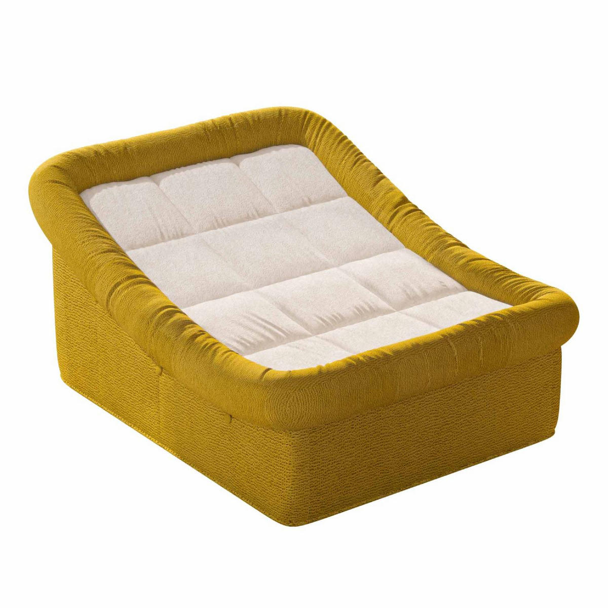 SITZSACK-SESSEL für Zwei komfortabel Gelb - Gelb, Textil (128/64/160cm) - Vercart