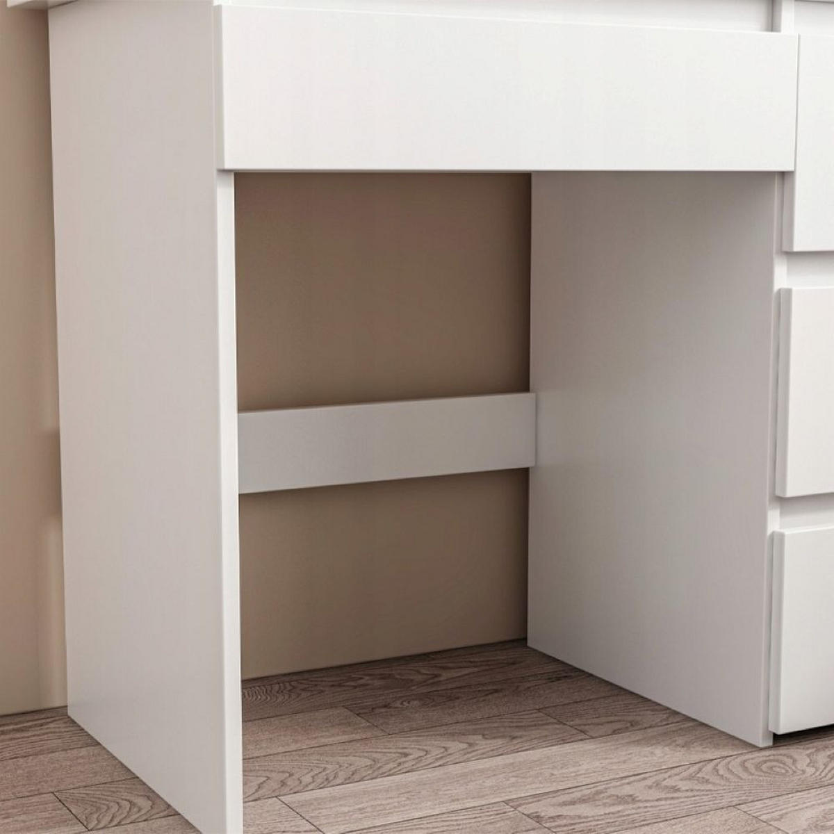 SCHMINKTISCH, weiß 90/40/140 cm - Weiß, Holzwerkstoff (88.5/7.5/79cm)