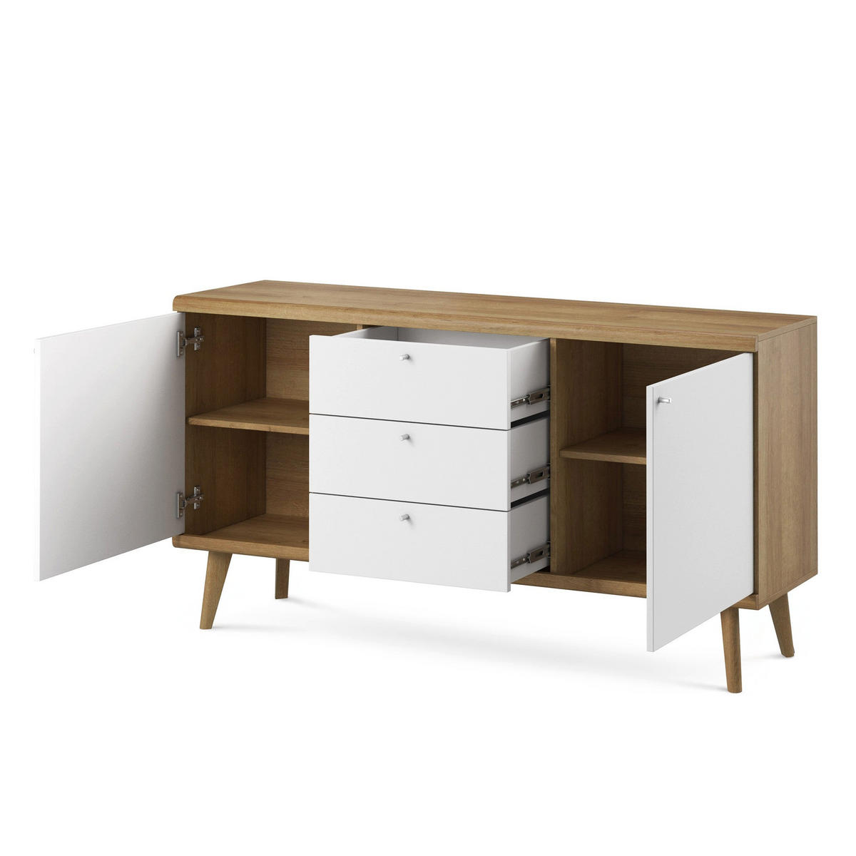 KOMMODE Lato - Braun, Holzwerkstoff (160/83/40cm) - Pillovely