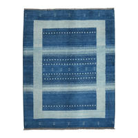 GABBEH-TEPPICH handgeknüpft Sonnat Blau 200/153 cm Schurwolle - Blau, Textil (153/200cm) - Looma