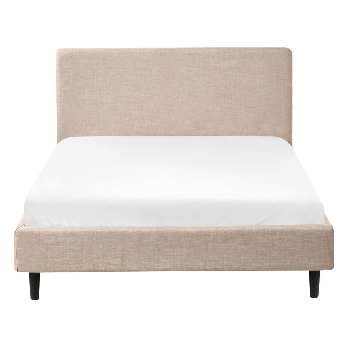 BETT mit Lattenrost 120/200 cm Beige Fitou - Beige/Braun, Textil (120/200cm) - Beliani