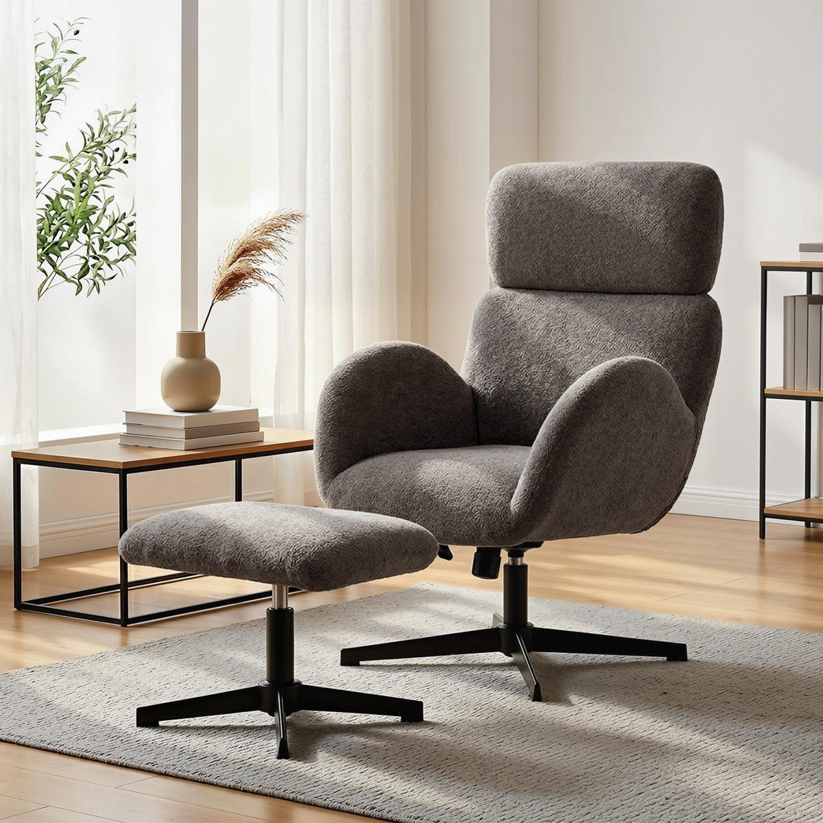 SESSEL Grau 71.0/70.0/108.0cm - Grau, Textil (70/108/71cm)