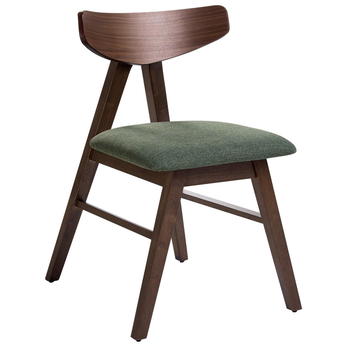 SCAUN DE BUCĂTĂRIE set de 2 lemn maro/verde Lacota - maro închis, lemn (50/77/58cm) - Beliani
