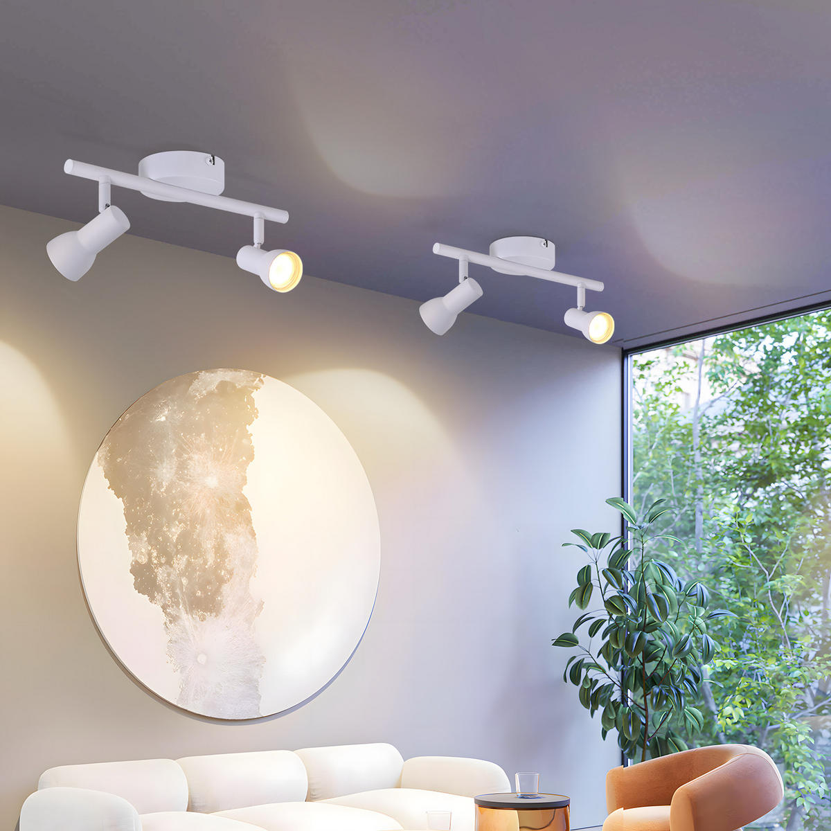 STRAHLER 2 Flammig-GU10 8*15.5*25.5 - Weiß, Metall (25.5/8/15.5cm) - ZMH