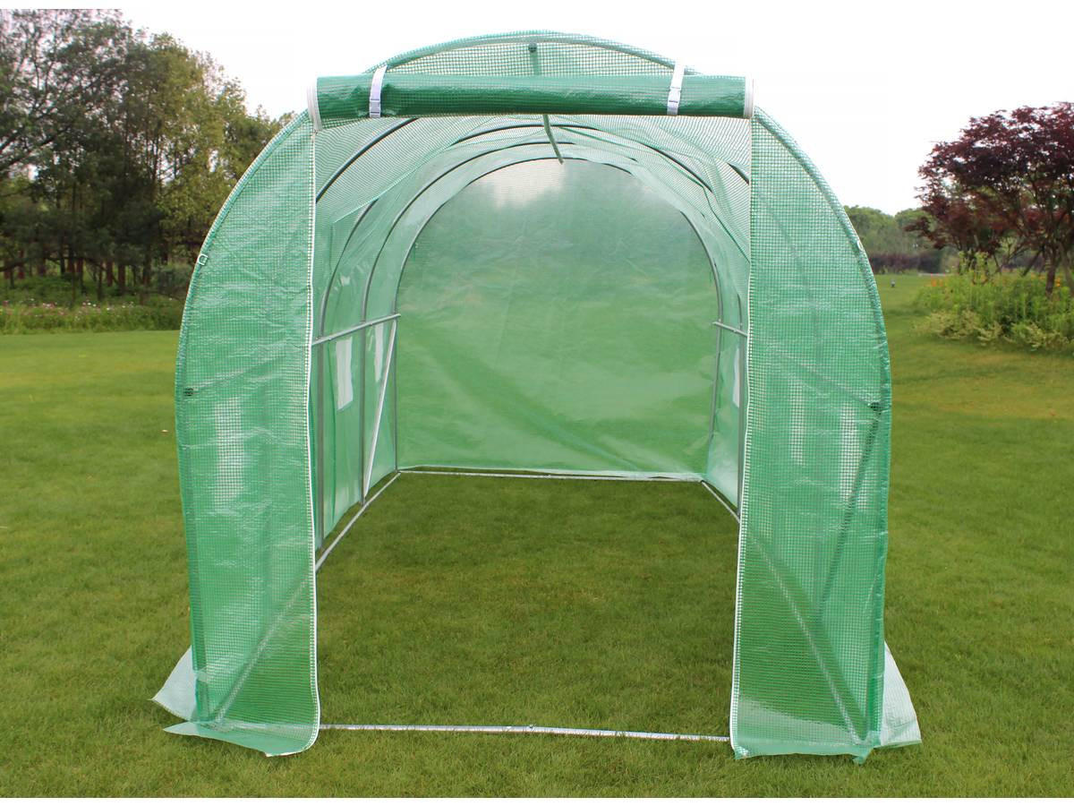 GEWÄCHSHAUSFOLIE serre tunnel de jardin althea - 9m² - 4.5 x 2 x 2 Grün - Grün, Kunststoff (45/45cm) - Habitat Garten